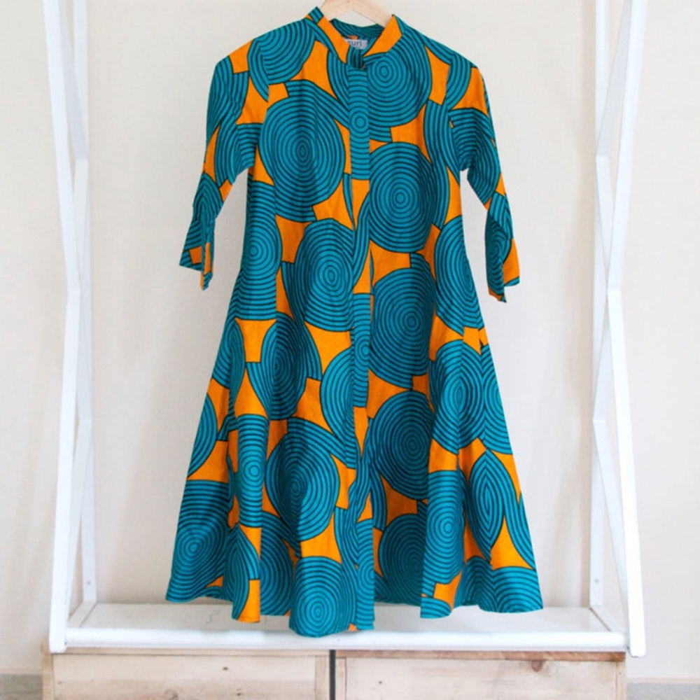 Zuri Tunic Dress Vibrant Kenyan Fabric